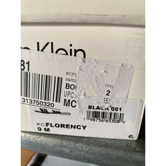 Calvin Klein Womens Florency Woven Slip On Flat Sandals Black Size 9M NIB - Picture 5 of 5